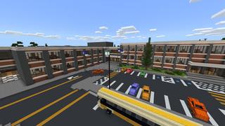 Screenshot of the Minecraft Bedrock Marketplace product High School Life created by Fall Studios.