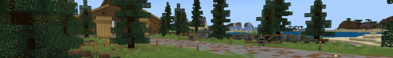 Panorama of the Minecraft Bedrock Marketplace product Into the Sky created by Fall Studios.