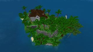 Screenshot of the Minecraft Bedrock Marketplace product Island Mansion created by Fall Studios.