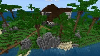 Screenshot of the Minecraft Bedrock Marketplace product Island Mansion created by Fall Studios.