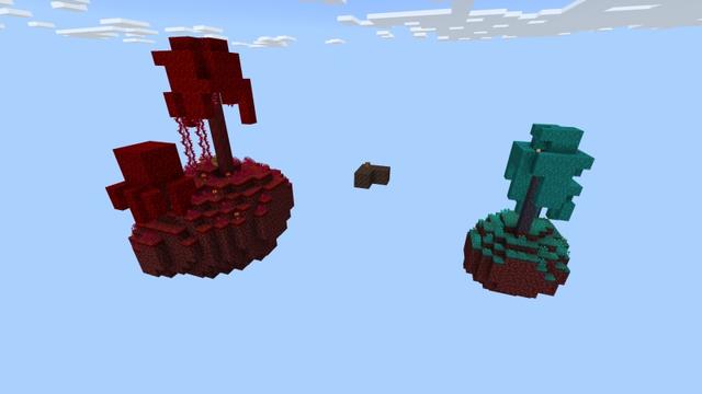 Screenshot of the Minecraft Bedrock Marketplace product Just Skyblock! created by Fall Studios.