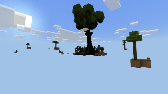 Screenshot of the Minecraft Bedrock Marketplace product Just Skyblock! created by Fall Studios.