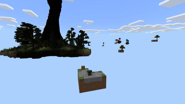 Screenshot of the Minecraft Bedrock Marketplace product Just Skyblock! created by Fall Studios.