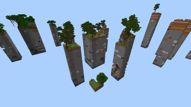Screenshot of the Minecraft Bedrock Marketplace product Lucky Block Chunk Survival created by Fall Studios.