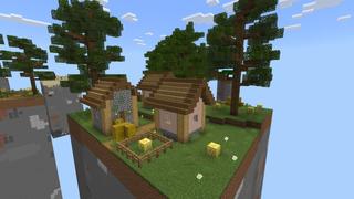 Screenshot of the Minecraft Bedrock Marketplace product Lucky Block Chunk Survival created by Fall Studios.