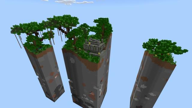 Screenshot of the Minecraft Bedrock Marketplace product Lucky Block Chunk Survival created by Fall Studios.