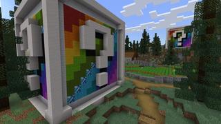 Screenshot of the Minecraft Bedrock Marketplace product Lucky Block Rainbow created by Fall Studios.