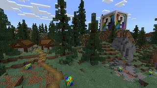 Screenshot of the Minecraft Bedrock Marketplace product Lucky Block Rainbow created by Fall Studios.