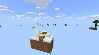 Screenshot of the Minecraft Bedrock Marketplace product Lucky Block Skyblock created by Fall Studios.