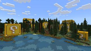 Screenshot of the Minecraft Bedrock Marketplace product Lucky Block World created by Fall Studios.