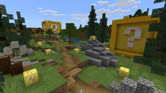Screenshot of the Minecraft Bedrock Marketplace product Lucky Block created by Fall Studios.