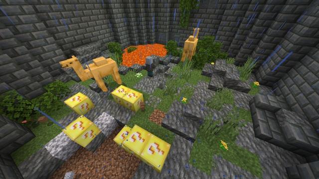 Screenshot of the Minecraft Bedrock Marketplace product Lucky Blocks! created by Fall Studios.