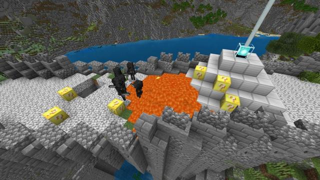 Screenshot of the Minecraft Bedrock Marketplace product Lucky Blocks! created by Fall Studios.