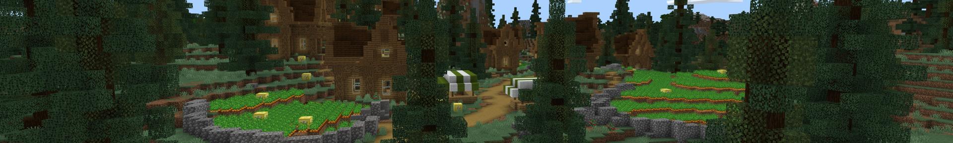 Panorama of the Minecraft Bedrock Marketplace product Lucky Blocks Adventure created by Fall Studios.