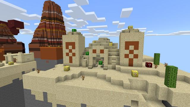 Screenshot of the Minecraft Bedrock Marketplace product Lucky Blocks Chunk Challenge created by Fall Studios.