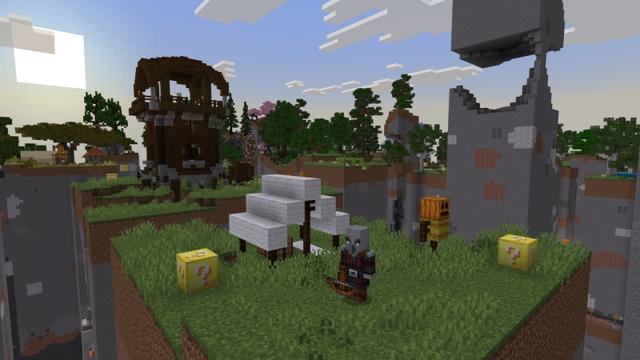 Screenshot of the Minecraft Bedrock Marketplace product Lucky Blocks Chunk Challenge created by Fall Studios.