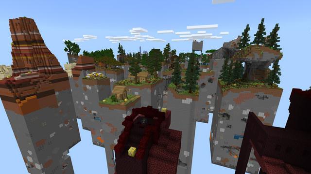 Screenshot of the Minecraft Bedrock Marketplace product Lucky Blocks Chunk Challenge created by Fall Studios.