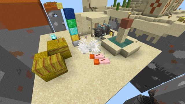 Screenshot of the Minecraft Bedrock Marketplace product Lucky Blocks Chunk Challenge created by Fall Studios.