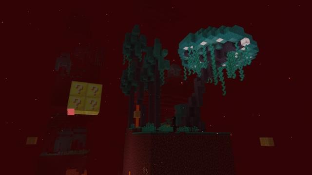 Screenshot of the Minecraft Bedrock Marketplace product Lucky Blocks Chunk Challenge created by Fall Studios.