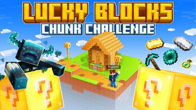 Thumbnail of the Minecraft Bedrock Marketplace product Lucky Blocks Chunk Challenge created by Fall Studios.