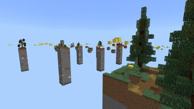 Screenshot of the Minecraft Bedrock Marketplace product Lucky Blocks Chunk Survival created by Fall Studios.