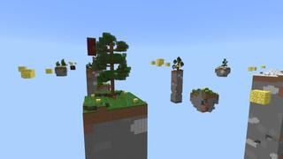 Screenshot of the Minecraft Bedrock Marketplace product Lucky Blocks Chunk Survival created by Fall Studios.