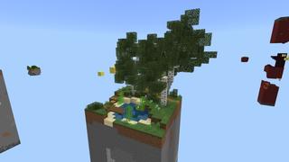 Screenshot of the Minecraft Bedrock Marketplace product Lucky Blocks Chunk Survival created by Fall Studios.
