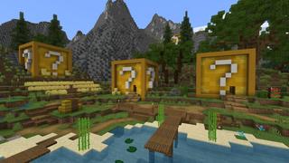 Screenshot of the Minecraft Bedrock Marketplace product Lucky Blocks Island created by Fall Studios.