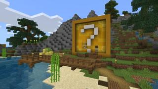 Screenshot of the Minecraft Bedrock Marketplace product Lucky Blocks Island created by Fall Studios.