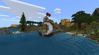 Screenshot of the Minecraft Bedrock Marketplace product Lucky Blocks Island created by Fall Studios.