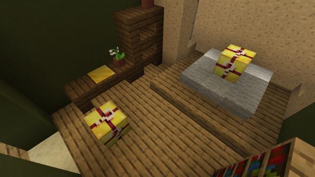 Screenshot of the Minecraft Bedrock Marketplace product Lucky Blocks Presents created by Fall Studios.