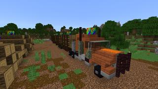 Screenshot of the Minecraft Bedrock Marketplace product Lucky Blocks Rainbow created by Fall Studios.