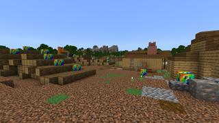 Screenshot of the Minecraft Bedrock Marketplace product Lucky Blocks Rainbow created by Fall Studios.