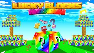 Thumbnail of the Minecraft Bedrock Marketplace product Lucky Blocks Rainbow created by Fall Studios.