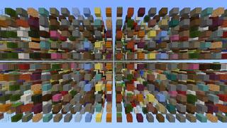 Screenshot of the Minecraft Bedrock Marketplace product Lucky Blocks Sky Grid created by Fall Studios.