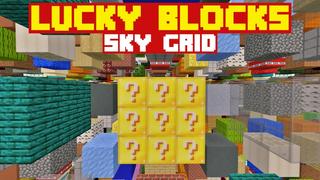 Thumbnail of the Minecraft Bedrock Marketplace product Lucky Blocks Sky Grid created by Fall Studios.