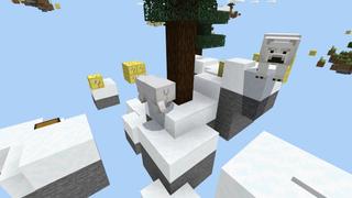 Screenshot of the Minecraft Bedrock Marketplace product Lucky Blocks Skyblock created by Fall Studios.