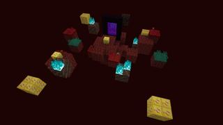 Screenshot of the Minecraft Bedrock Marketplace product Lucky Blocks Skyblock created by Fall Studios.