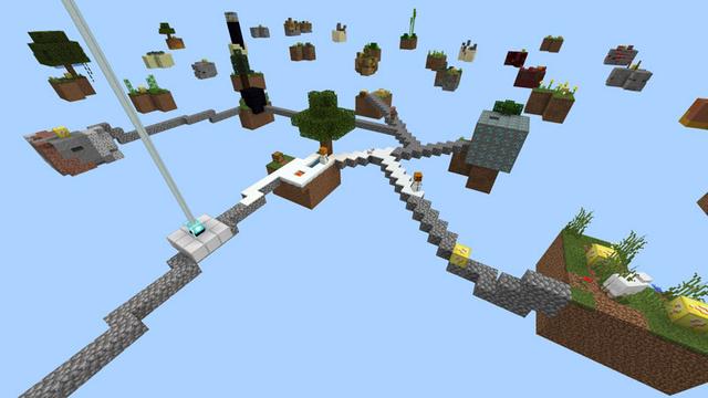 Screenshot of the Minecraft Bedrock Marketplace product Lucky Blocks Skyblock created by Fall Studios.