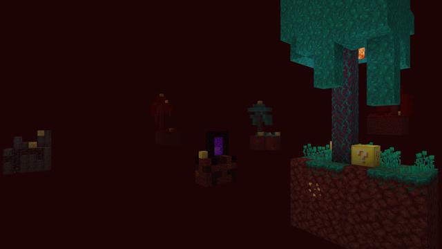 Screenshot of the Minecraft Bedrock Marketplace product Lucky Blocks Skyblock created by Fall Studios.