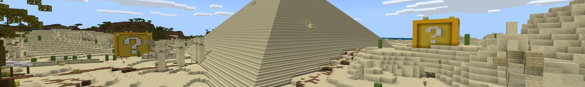 Panorama of the Minecraft Bedrock Marketplace product Lucky Blocks Survival created by Fall Studios.