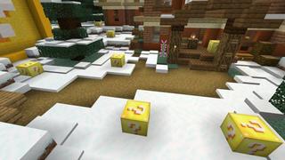 Screenshot of the Minecraft Bedrock Marketplace product Lucky Blocks Winter created by Fall Studios.