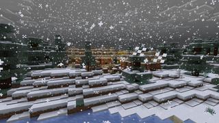 Screenshot of the Minecraft Bedrock Marketplace product Lucky Blocks Winter created by Fall Studios.