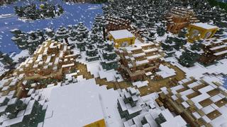 Screenshot of the Minecraft Bedrock Marketplace product Lucky Blocks Winter created by Fall Studios.