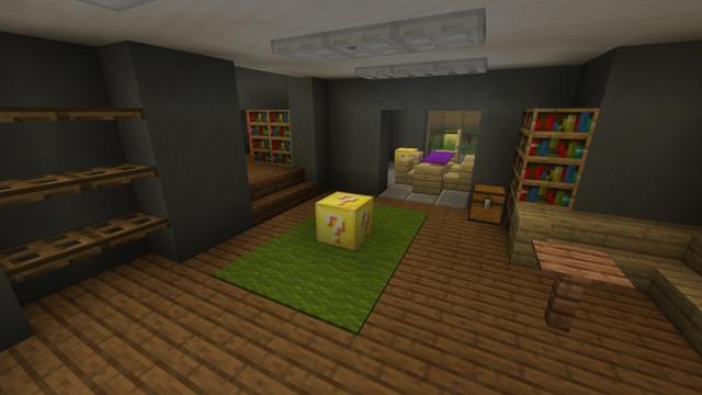 Screenshot of the Minecraft Bedrock Marketplace product Lucky Blocks World created by Fall Studios.