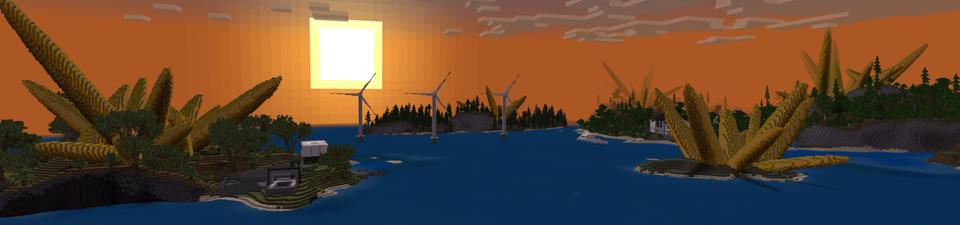 Panorama of the Minecraft Bedrock Marketplace product Lucky Blocks created by Fall Studios.