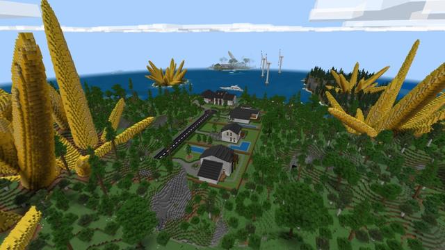 Screenshot of the Minecraft Bedrock Marketplace product Lucky Blocks created by Fall Studios.