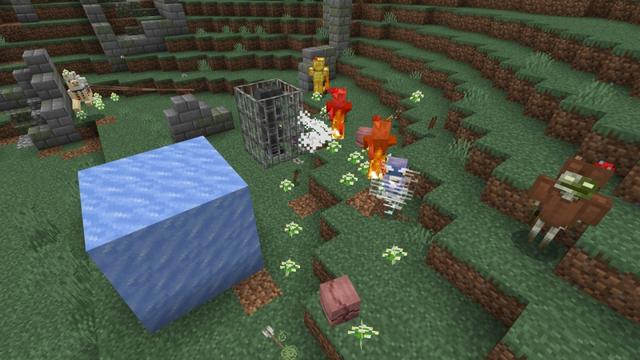 Screenshot of the Minecraft Bedrock Marketplace product Lucky Blocks created by Fall Studios.