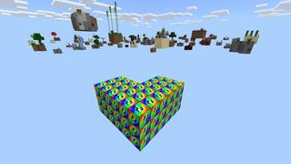 Screenshot of the Minecraft Bedrock Marketplace product Lucky Rainbow Skyblock created by Fall Studios.