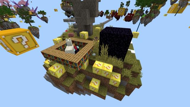 Screenshot of the Minecraft Bedrock Marketplace product Lucky Sky Block created by Fall Studios.